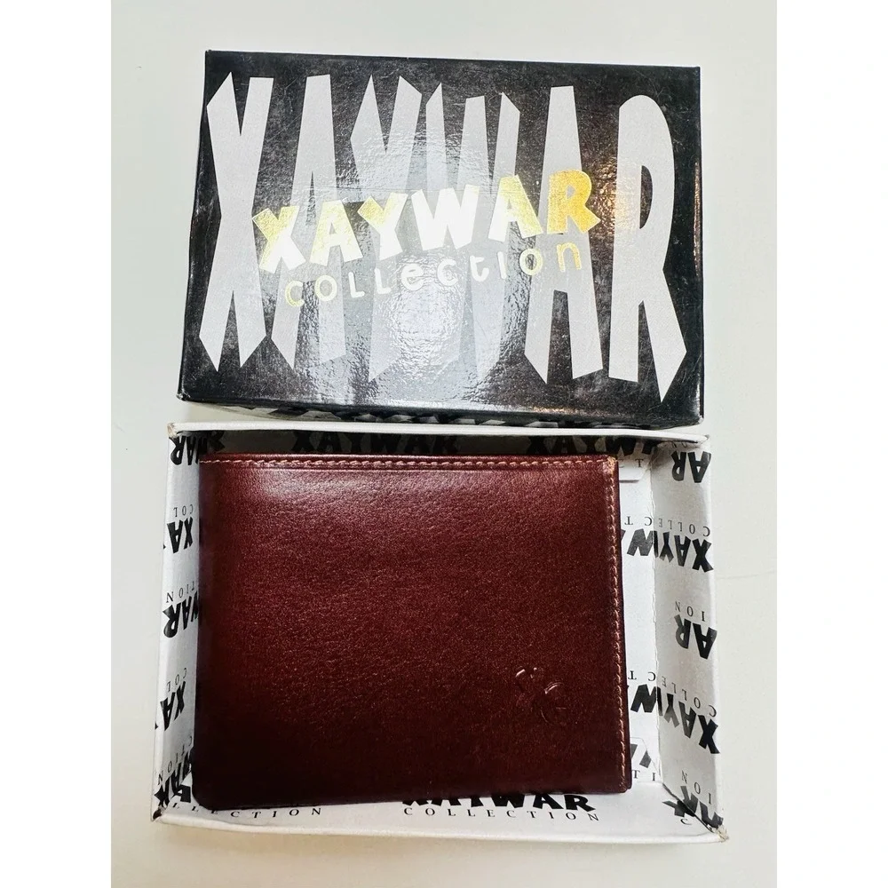 Brown XAYWAR COLLECTION Men's Leather Wallet Card Holder